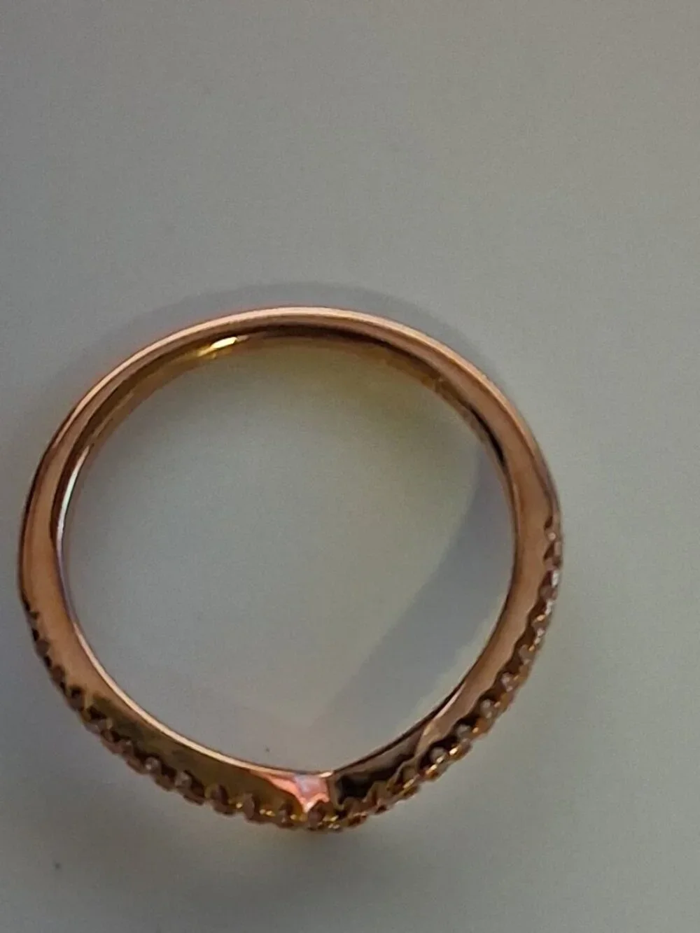 Pandora 186316CZ-54 Sparkling Wishbone Ring – Size 7